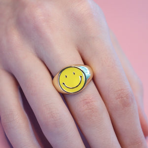 Yellow Smiley Ring
