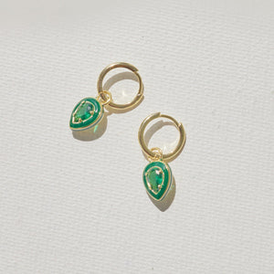 Enchanted Earrings in Emerald